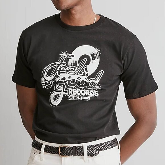 Madewell Men's Feels So Good Logo Graphic Short Sleeves Tee Black Size S NWT - Picture 1 of 8